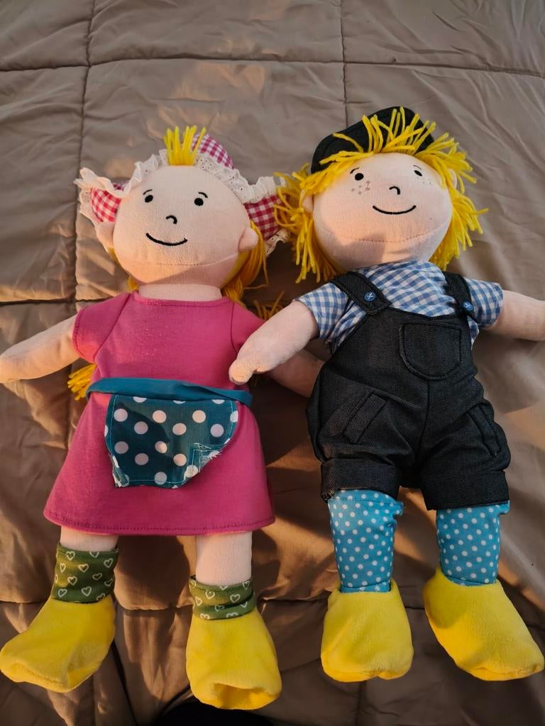 Fien en Teun knuffels - Set van 2, Kinderen en Baby's, Speelgoed | Knuffels en Pluche, Ophalen