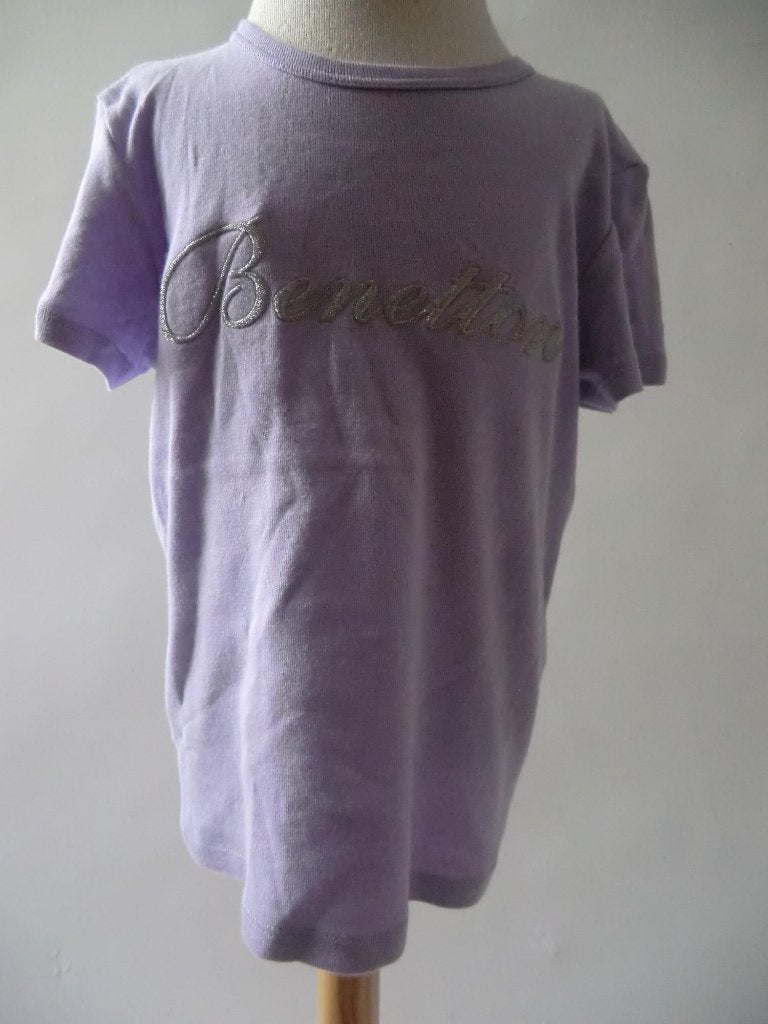 BENETTON lila shirt 116-122 in ~~nieuw~~ staat, Verzenden, Zo goed als nieuw, Meisje, Shirt of Longsleeve
