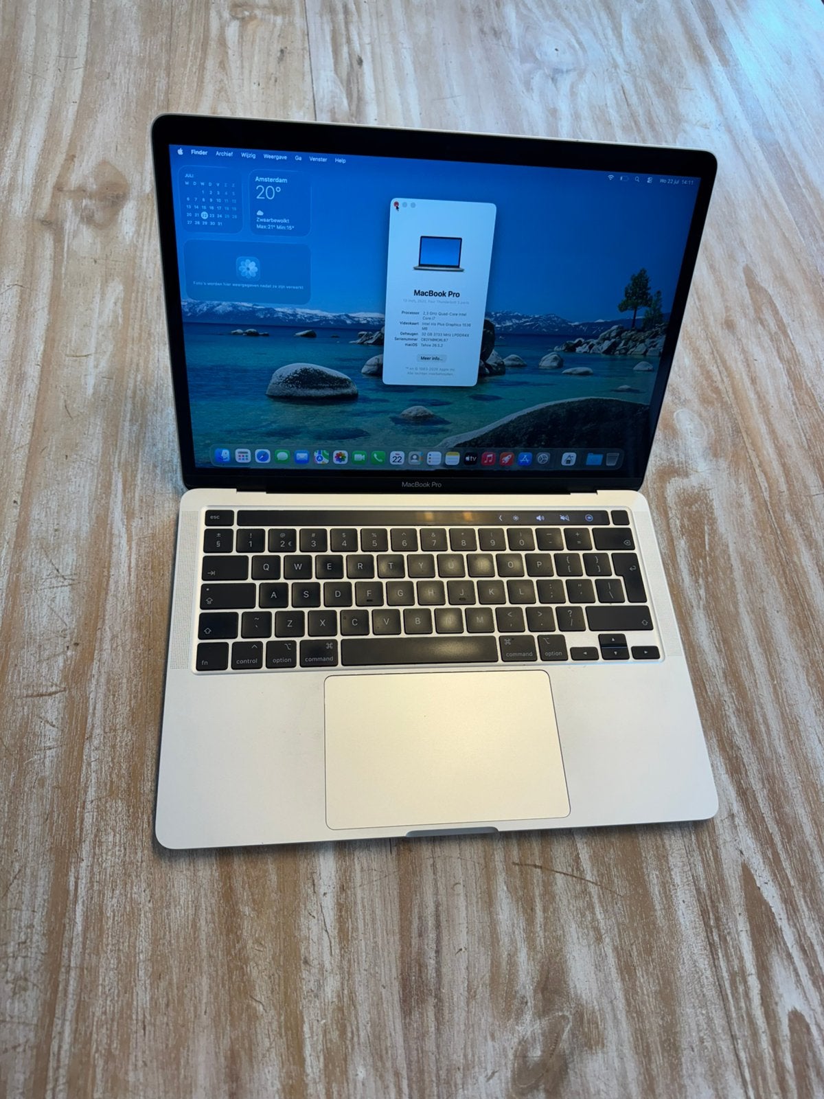 Apple MacBook Pro 2020 13” i7 32GB 1TB Zilver QWERTY, MacBook Pro, 1 TB of meer, 2 tot 3 Ghz, 13 inch