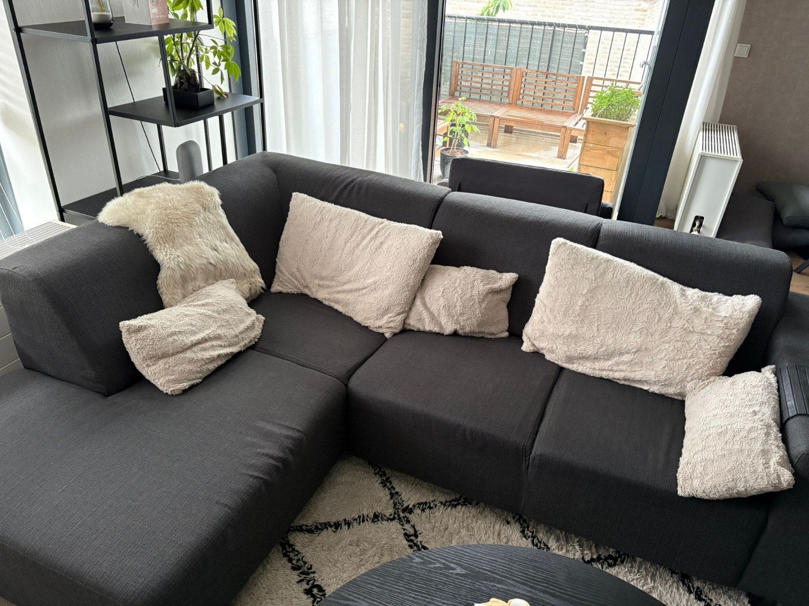 Hoekbank Aberdeen links - Kansas - grijs - stof, Ophalen, Gebruikt, Hoekbank, 200 tot 250 cm