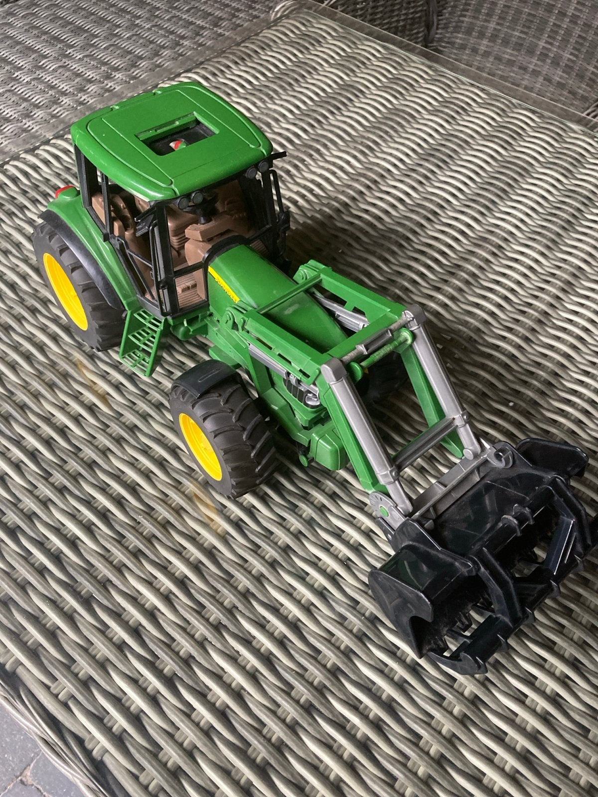 John Deere Tractor met voorlader - Speelgoed, Ophalen of Verzenden, Gebruikt