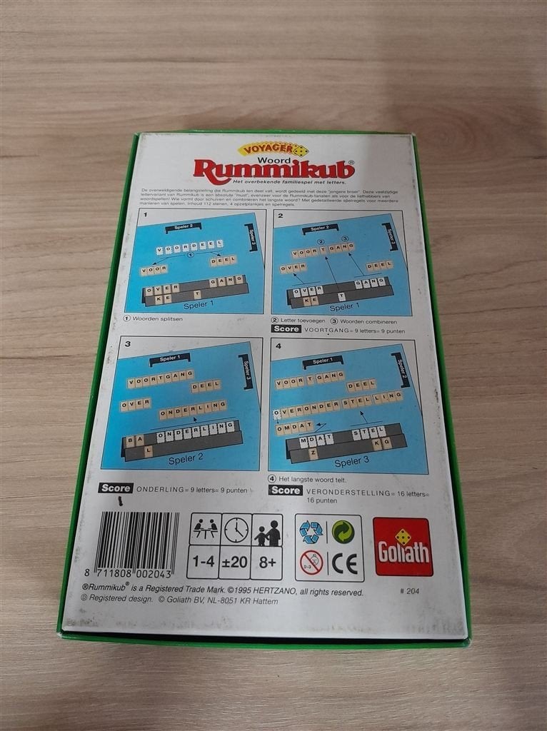 Woord rummikub Voyager - s3937, Hobby en Vrije tijd, Gezelschapsspellen | Bordspellen, Verzenden, Zo goed als nieuw
