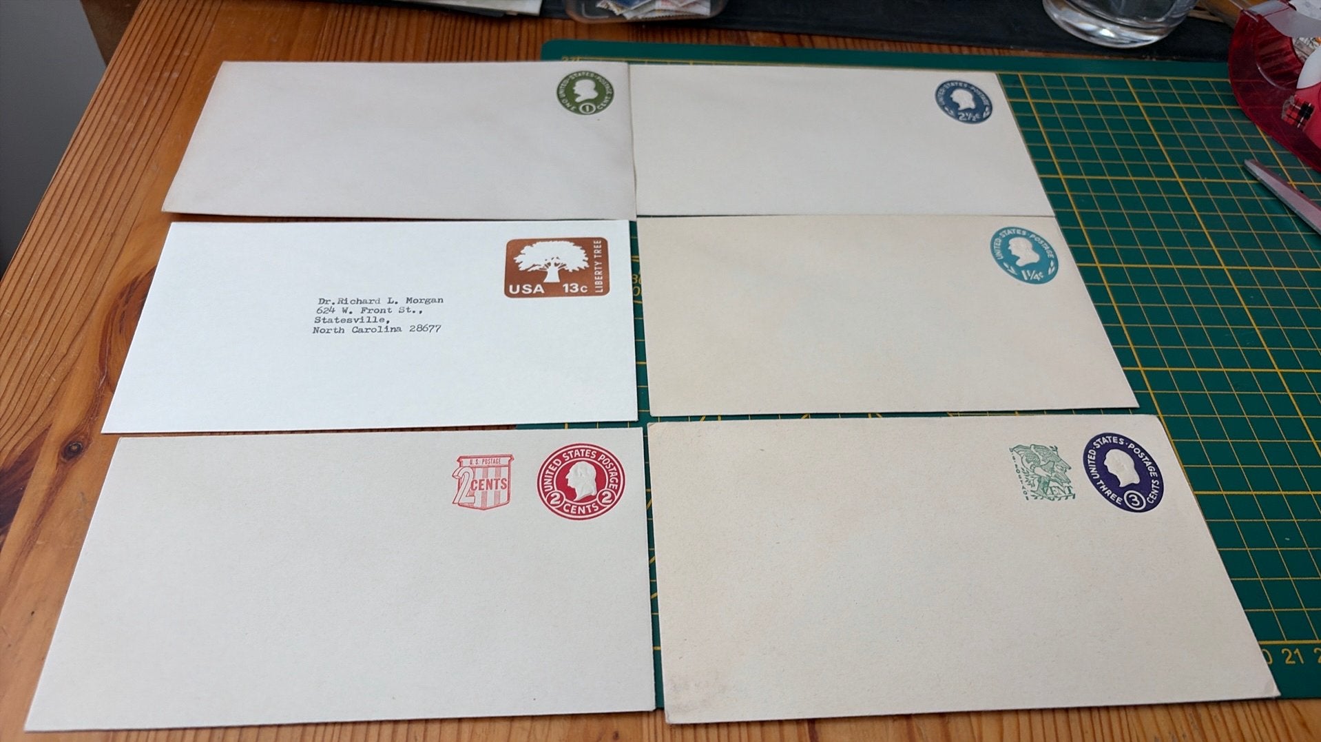 6 Oude voorgedrukte enveloppen Amerika, Postzegels en Munten, Brieven en Enveloppen | Buitenland, Verzenden, Envelop