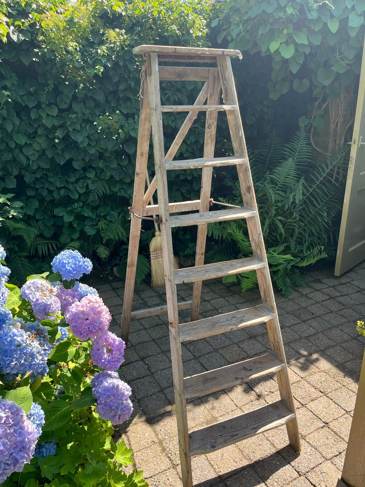 Vintage houten trap - Decoratief en functioneel, Doe-het-zelf en Verbouw, Ladders en Trappen, Gebruikt, Trap, 2 tot 4 meter, Ophalen