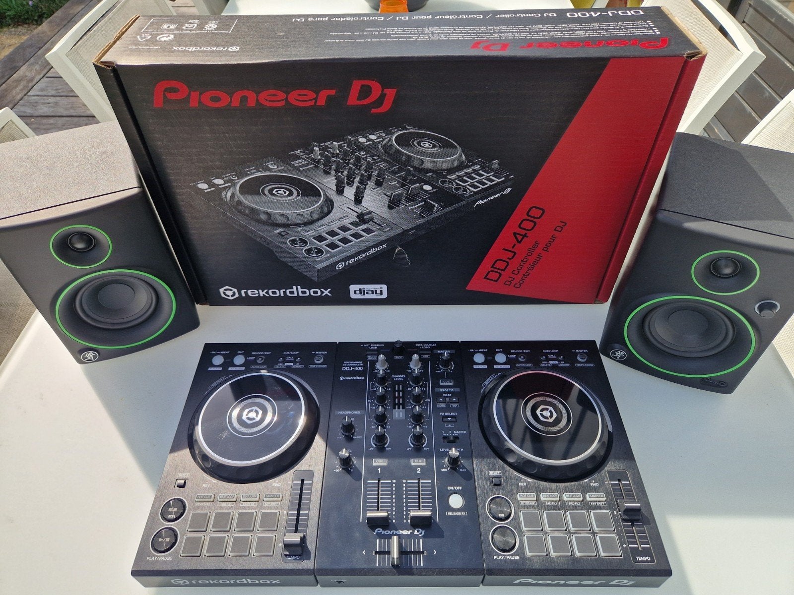 Pioneer DDJ-400 set met Mackie CR4 actieve studio monitoren, Muziek en Instrumenten, Ophalen of Verzenden, Zo goed als nieuw, Dj-set