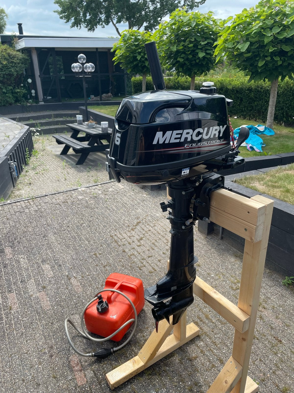 Mercury 6 PK 4 takt buitenboordmotor, Watersport en Boten, Buiten- en Binnenboordmotoren, Ophalen, 5 tot 10 pk, Viertaktmotor
