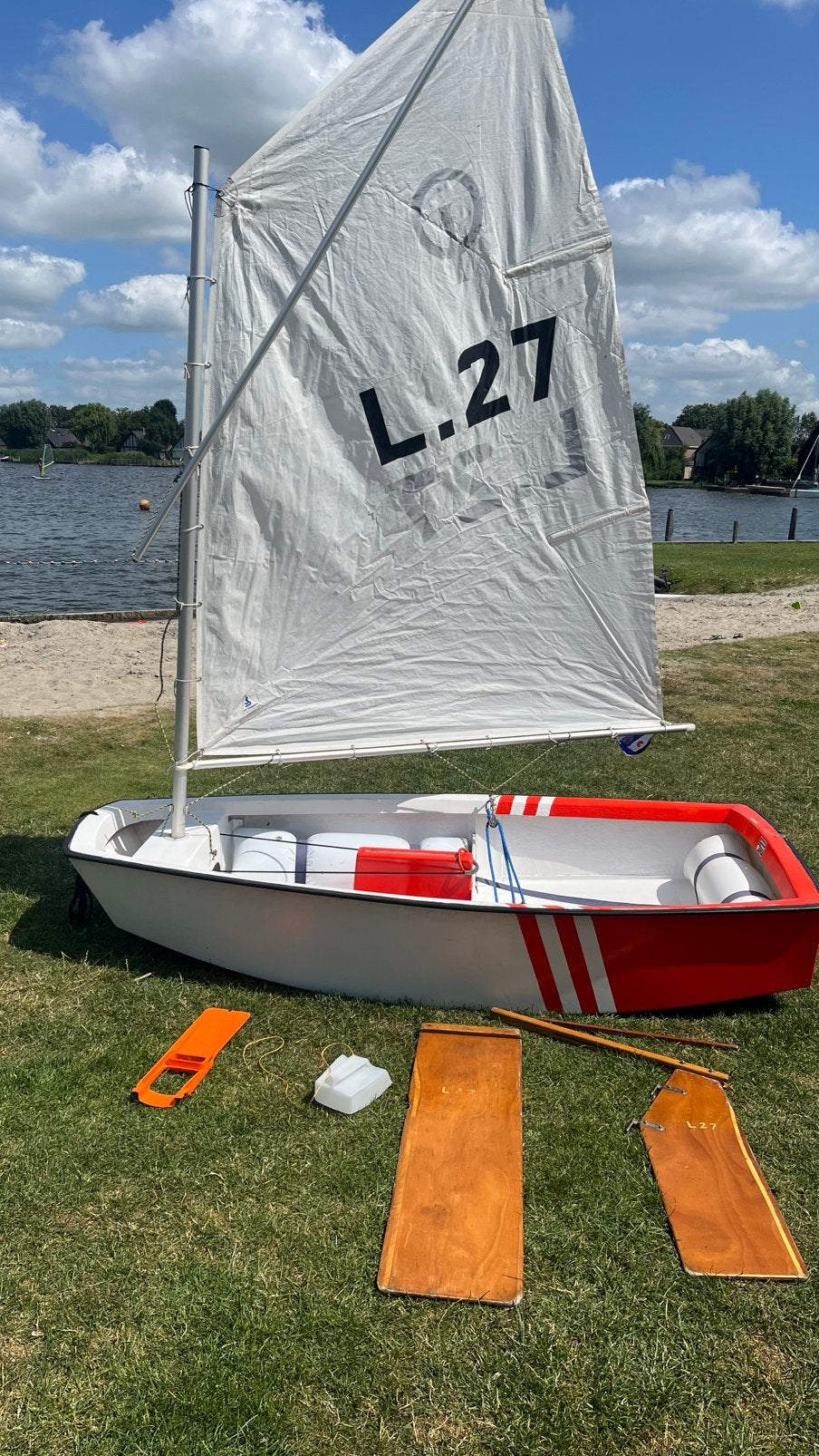 Optimist, Watersport en Boten, Zeilen en Zeiltoebehoren, Gebruikt, Overige typen, Minder dan 15 m², Ophalen