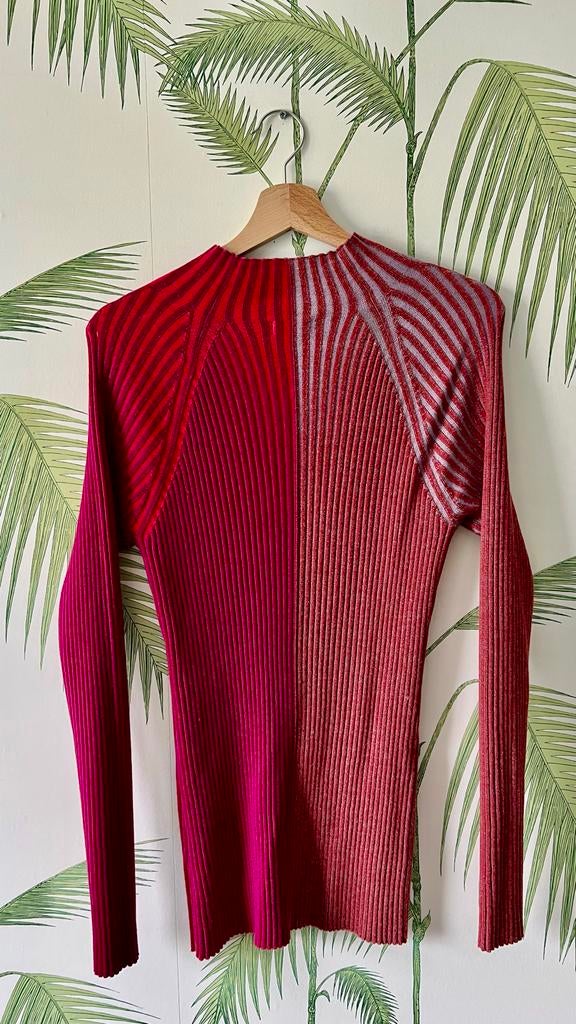 Oilily fijn gebreide trui roze/lila/terracotta, Kleding | Dames, Truien en Vesten, Ophalen of Verzenden, Zo goed als nieuw, Maat 38/40 (M)