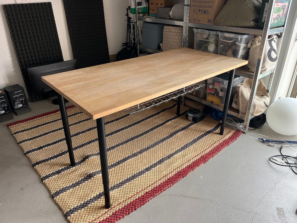Free Solid Wood Table / Ikea Legs, Ophalen, Overige typen, 155 cm, Zo goed als nieuw