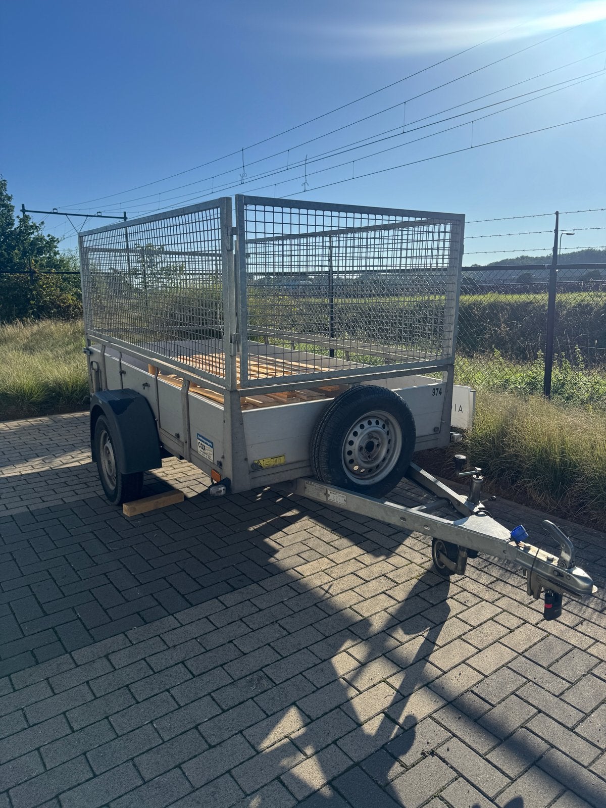 Complete Twins Trailers aanhangwagen met huif en slot, Ophalen, Gebruikt