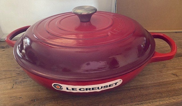 Nieuwe Le Creuset Campagnard braadpan 30cm kersenrood, Huis en Inrichting, Keuken | Potten en Pannen, Nieuw, Le Creuset, Ophalen of Verzenden