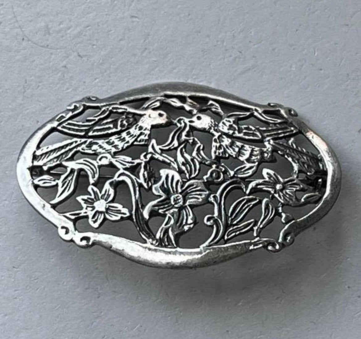 Vintage Zilveren Broche, Ophalen of Verzenden, Zo goed als nieuw, 4 tot 7 cm, Zilver
