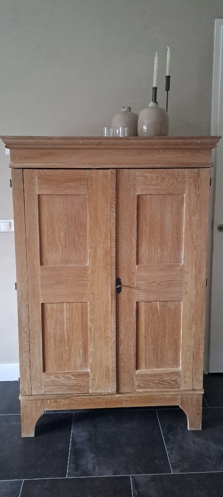 Massief eiken landelijke kast, Huis en Inrichting, Ophalen, 100 tot 150 cm, Landelijk klassiek, Eikenhout