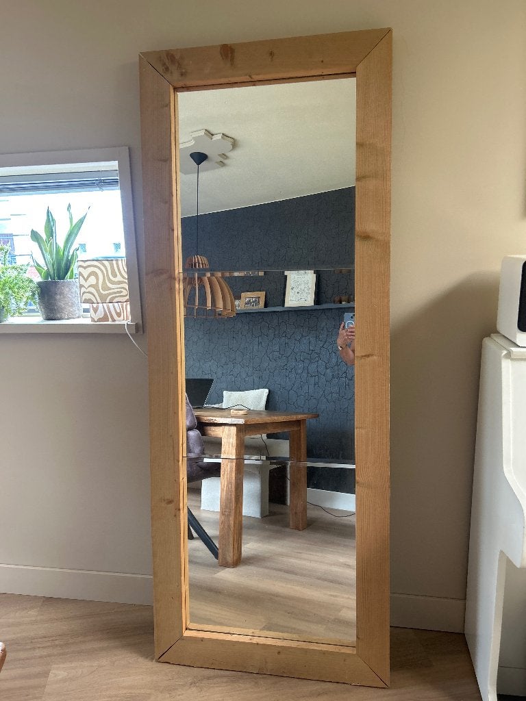 Spiegel, Huis en Inrichting, Ophalen, Gebruikt, 150 tot 200 cm, Rechthoekig