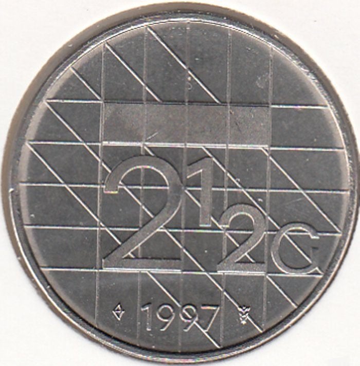 Nederland Rijksdaalder 1997 Beatrix UNC in munthouder, Ophalen of Verzenden, Koningin Beatrix, 2½ gulden, Losse munt
