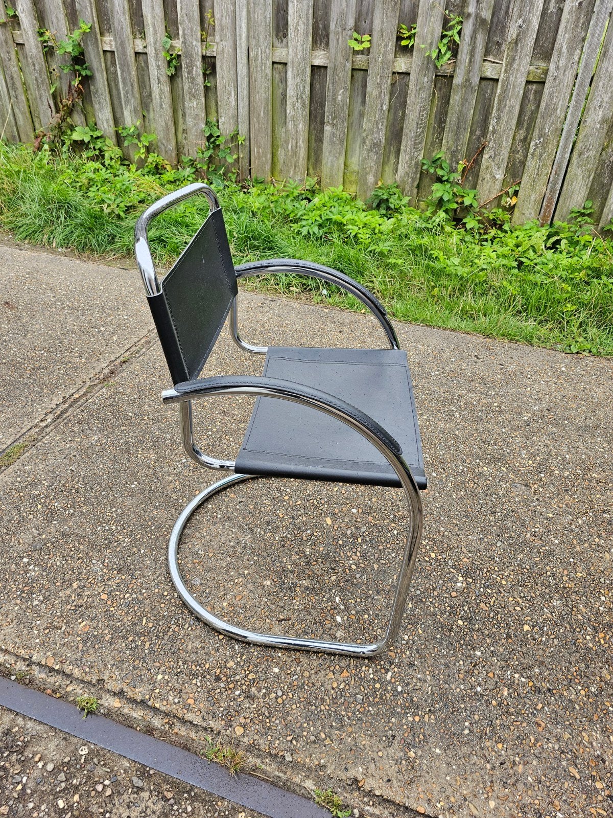 Vintage Italian Bauhaus Chrome Dining Chair 1970s, Ophalen, Gebruikt, Eén