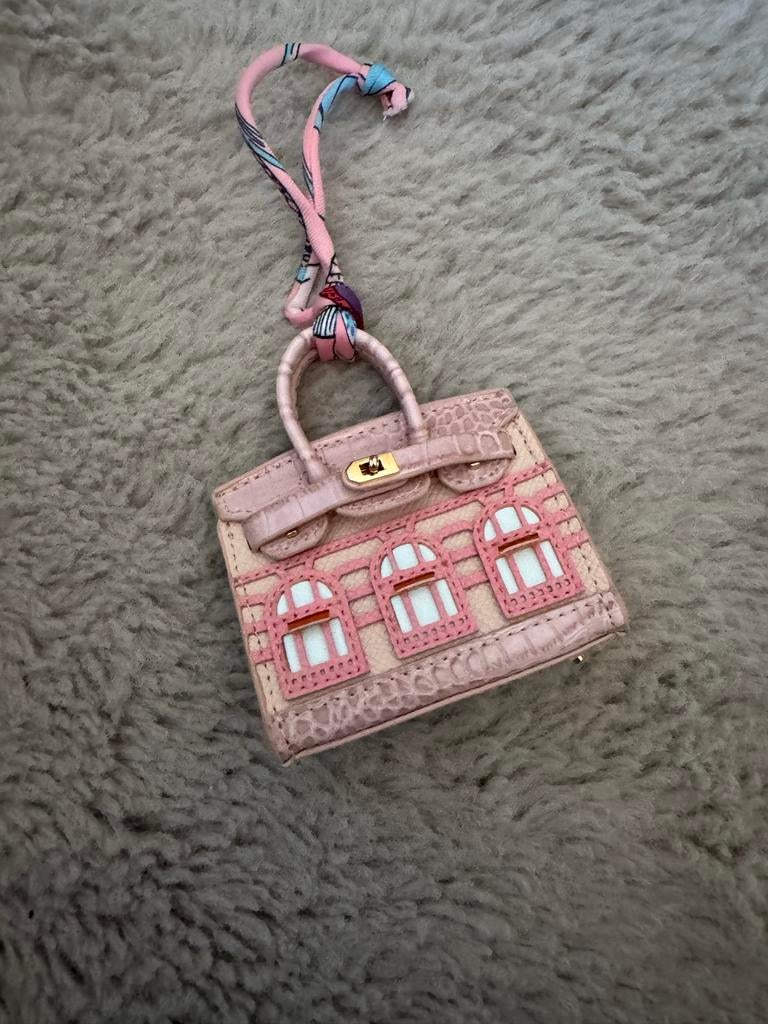 Mini Kelly tasje - Leuk als bagcharm of voor je AirPods, Ophalen of Verzenden, Zo goed als nieuw, Roze, Overige typen