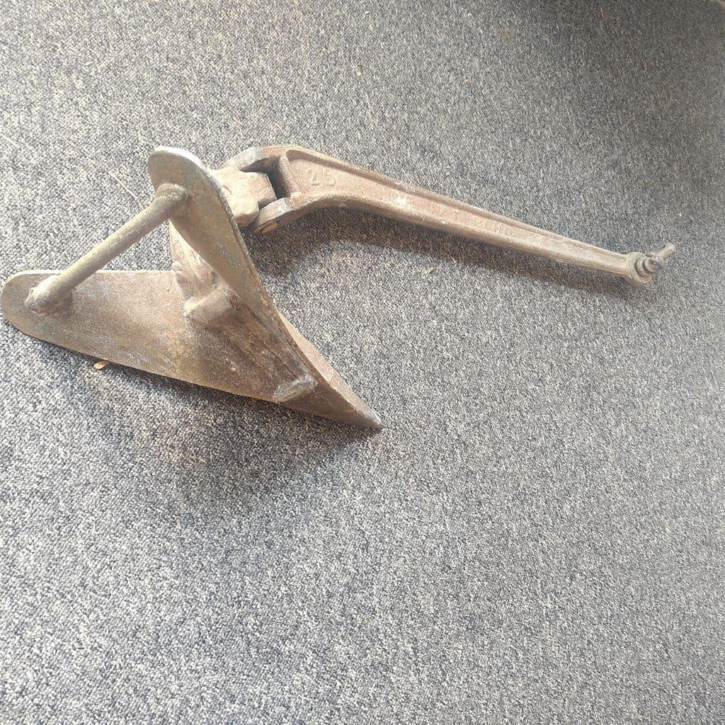 Anker 12 kg type CQR/ploegschaaranker, Watersport en Boten, Ophalen, Gebruikt, Ankeren en Afmeren, Zeilboot of Motorboot