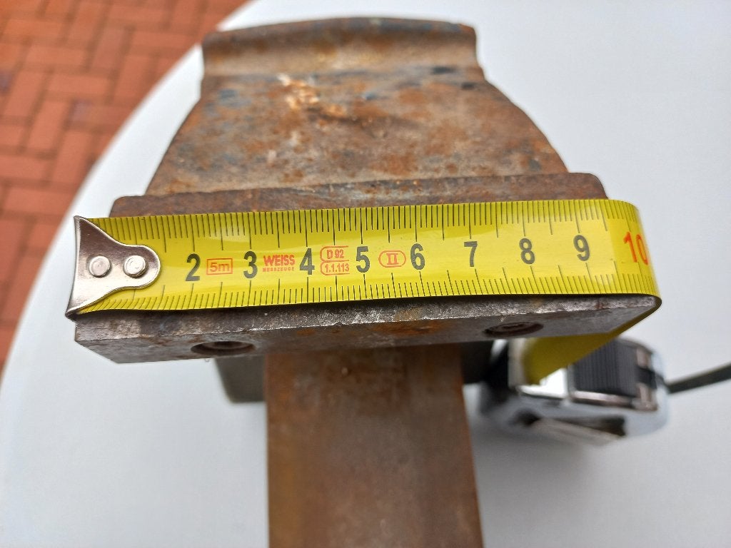Eron 100 mm bankschroef bankschroeven werkbank werkplaats, Ophalen, Gebruikt, Minder dan 70 cm, Bankschroef
