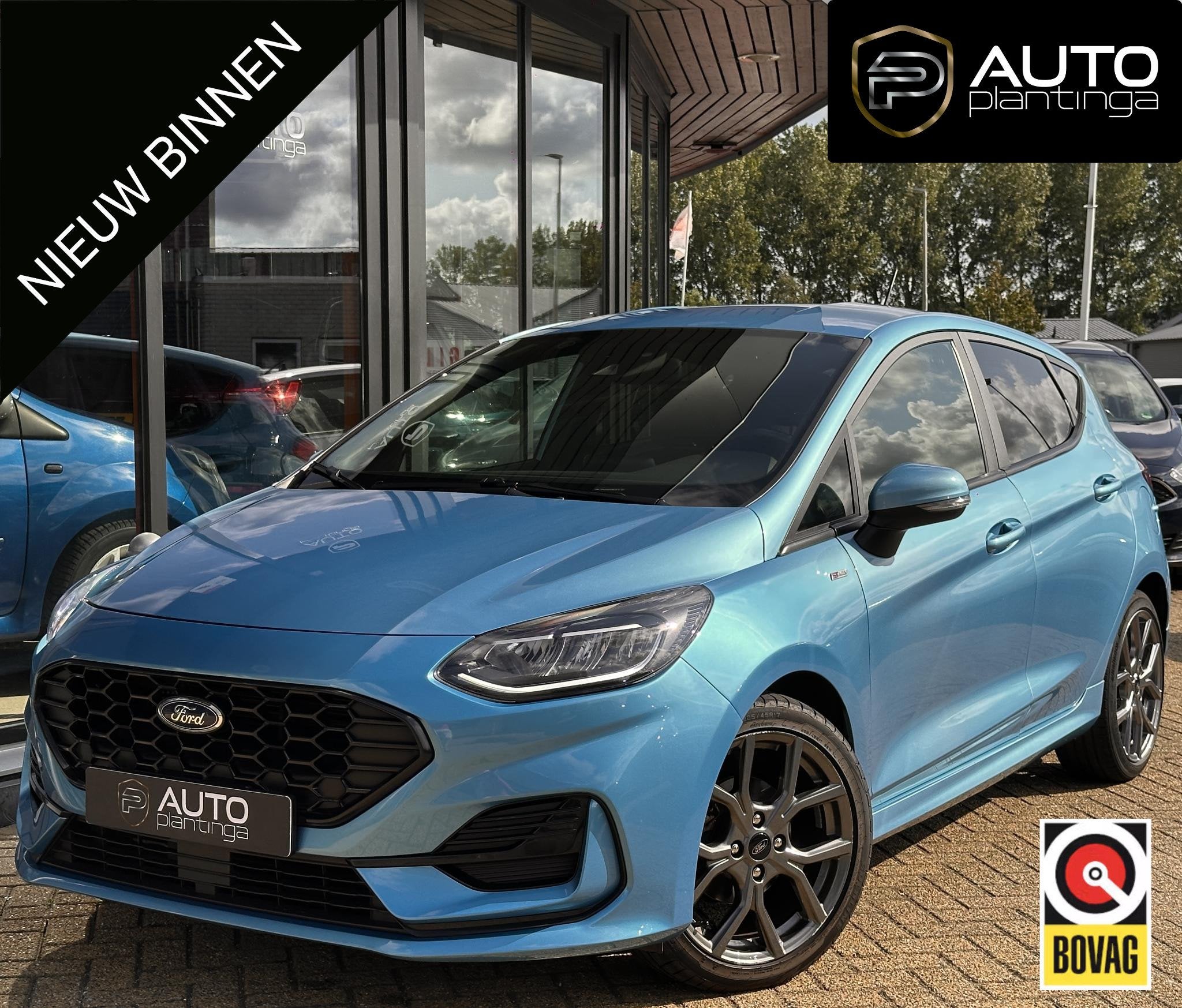 Ford Fiesta 1.0 EcoBoost Hybrid ST-Line X 135PK | Stoelverwa, Auto's, Gebruikt, Euro 6, Blauw, 49 €/maand