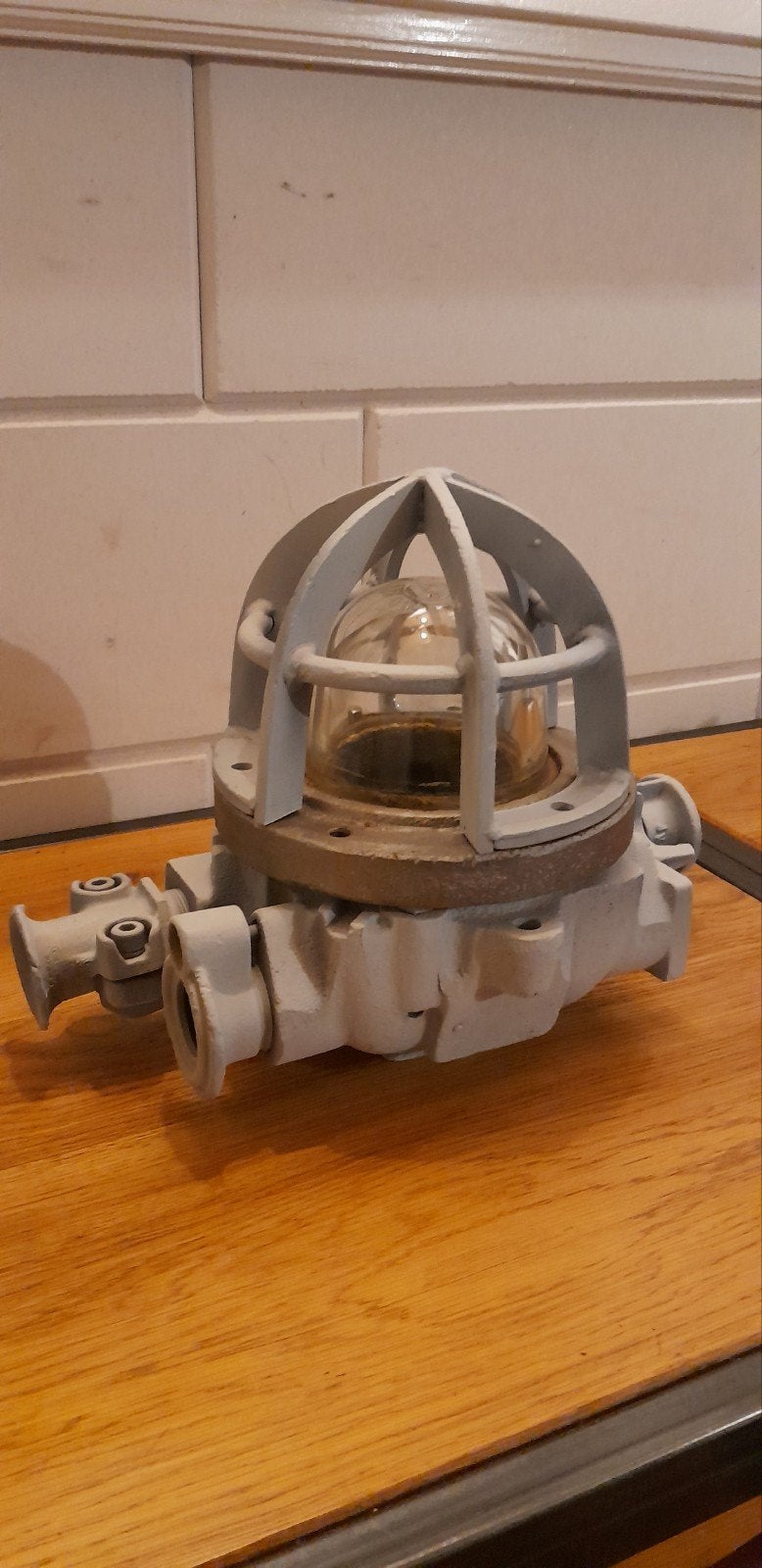 Vintage Industriële kooilamp / bunkerlamp (Set van 6), Ophalen