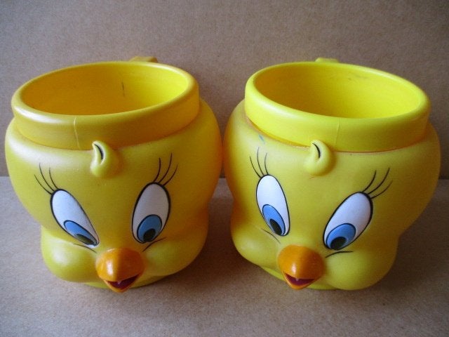 adv10499 tweety beker 2, Ophalen, Looney Tunes, Gebruikt, Overige typen