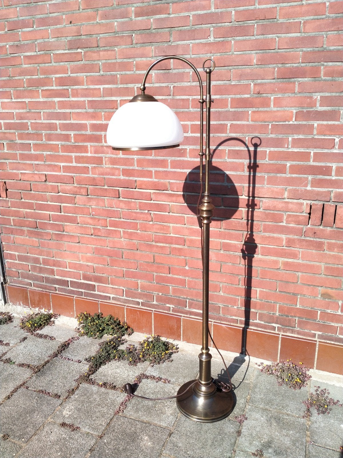 messing staande lamp, Ophalen of Verzenden, Zo goed als nieuw, 150 tot 200 cm