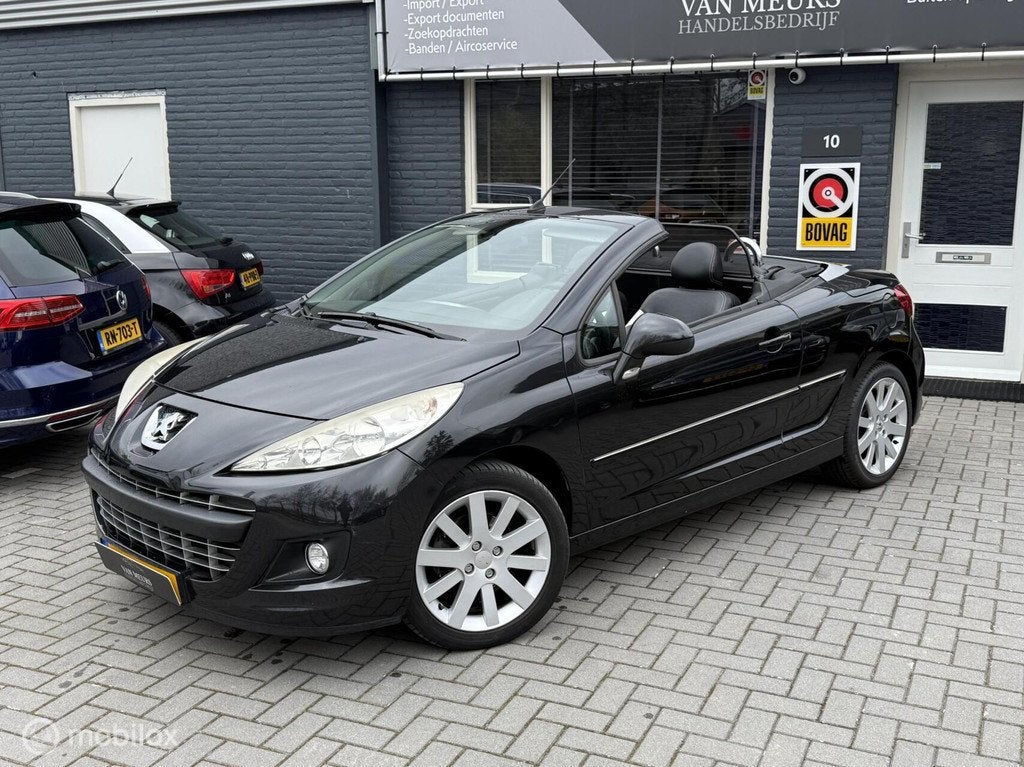 Peugeot 207 CC 1.6 VTi Noir & Blanc, Clima, Cruise, leder, A, Auto's, Euro 5, Gebruikt, Zwart, 4 cilinders