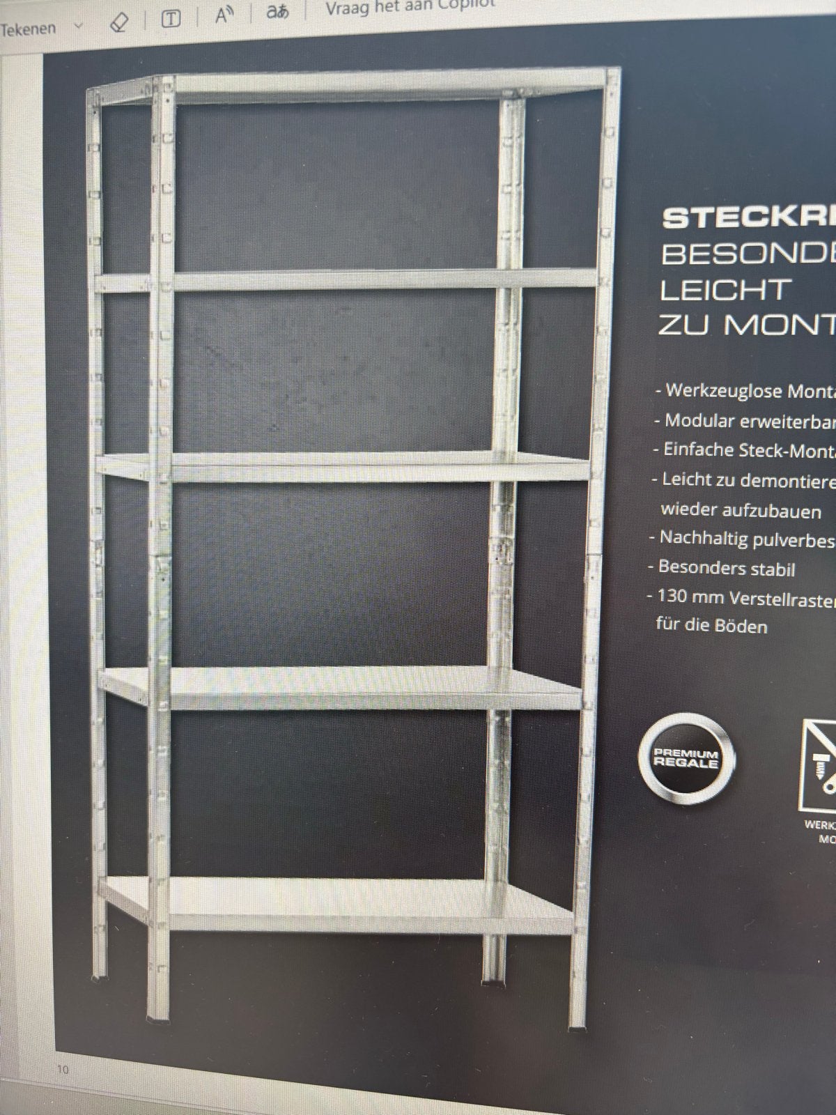 5 stuks Stevige SchäferShop stellingkast met 5 legborden, Ophalen, Gebruikt