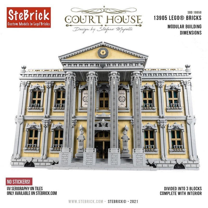 Lego Court House  modulair building  moc 77106, Compleet, Lego, Nieuw, Ophalen of Verzenden