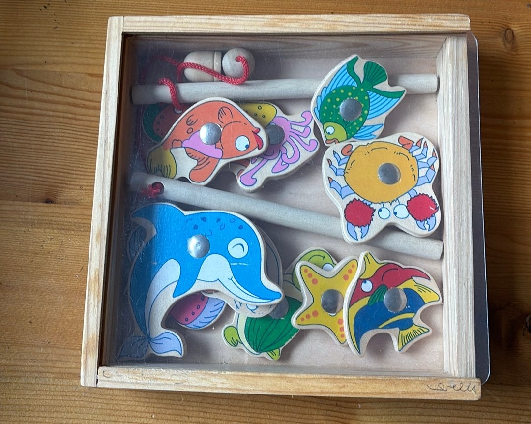 Heel mooi houten speelgoed o.a.visspel., Kinderen en Baby's, Ophalen, Zo goed als nieuw, Overige typen