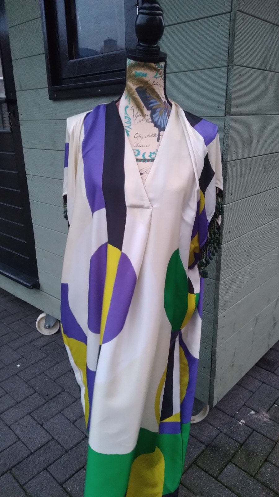 Zara Kaftan jurk met print multicolor One size, Kleding | Dames, Jurken, Overige kleuren, Zara, Nieuw, Ophalen of Verzenden