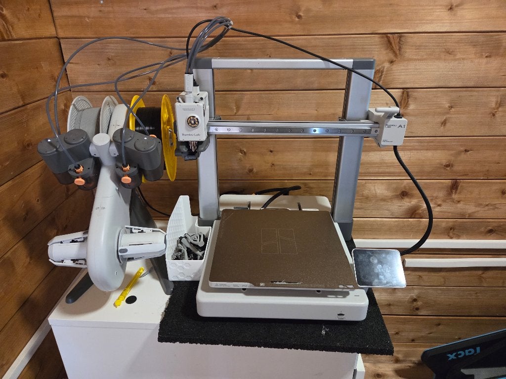 Bambu Lab A1 Combo met AMS Lite + extra nozzles, Computers en Software, 3D Printers, Ophalen, Ingebouwde Wi-Fi, Bambu labs, Zo goed als nieuw