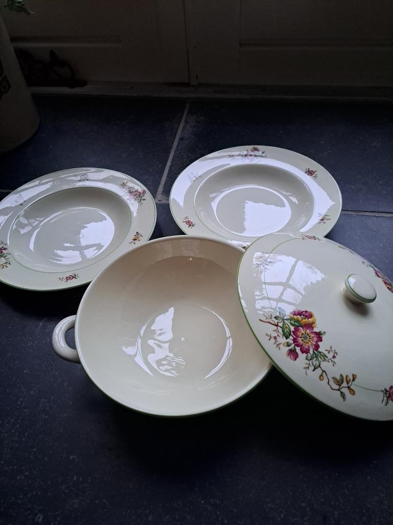 Servies T Molentje Wilde Rozen, Gebruikt, Keramiek, Ophalen of Verzenden, Overige stijlen