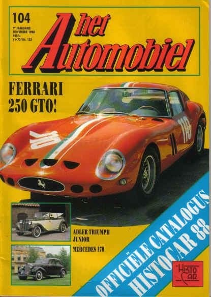 Automobiel 104 1988 : TVR S - Lotus Europa - Ferrari 250 GTO, Ophalen of Verzenden, Gelezen, Algemeen