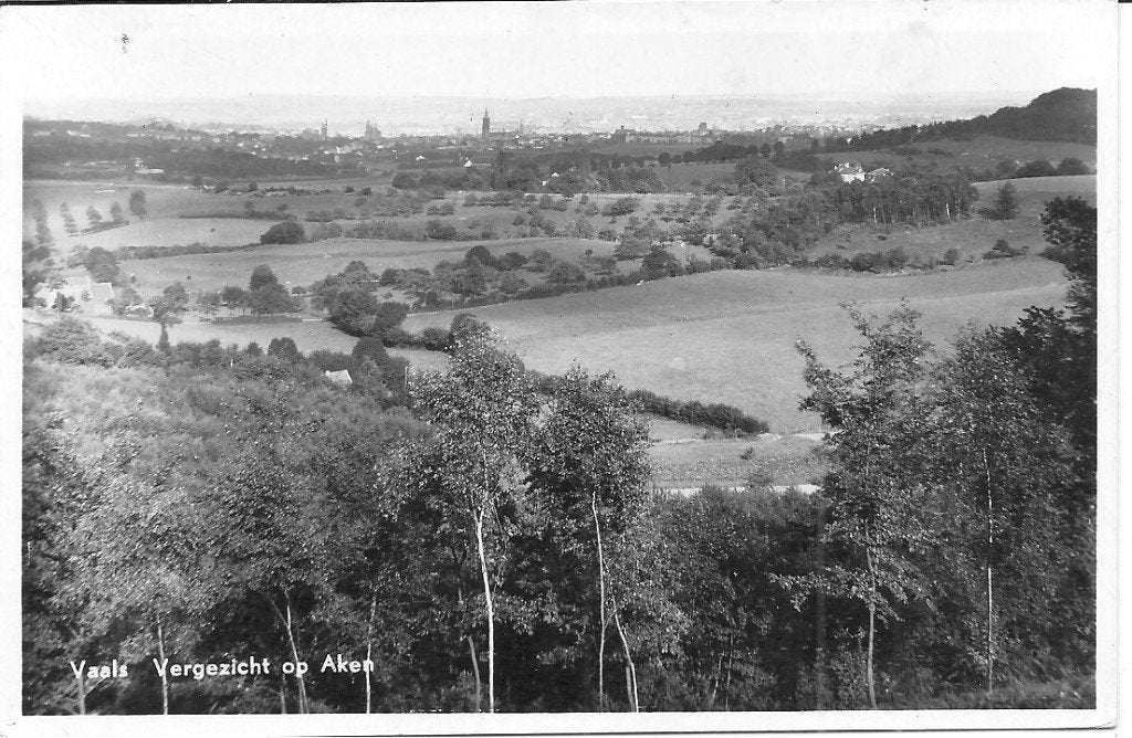Oude ansichtkaart Vaals vergezicht op Aken, Ophalen of Verzenden, 1960 tot 1980, Ongelopen, Limburg