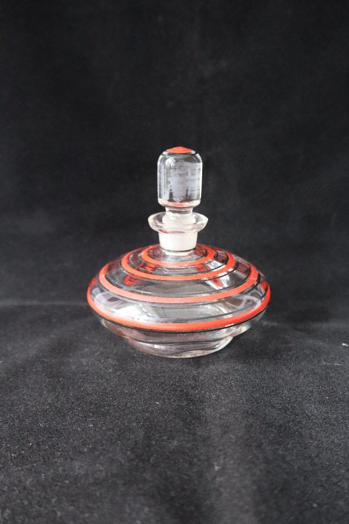 Antiek Art Deco Boheems glas parfumflesje 1930-1940, Antiek en Kunst, Ophalen of Verzenden