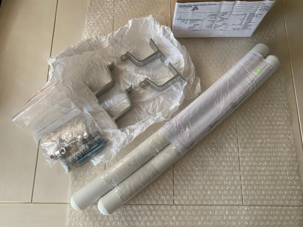 Nieuwe gebogen grenen trapleuningen - complete set, Ophalen of Verzenden, Nieuw, Trap, Minder dan 2 meter