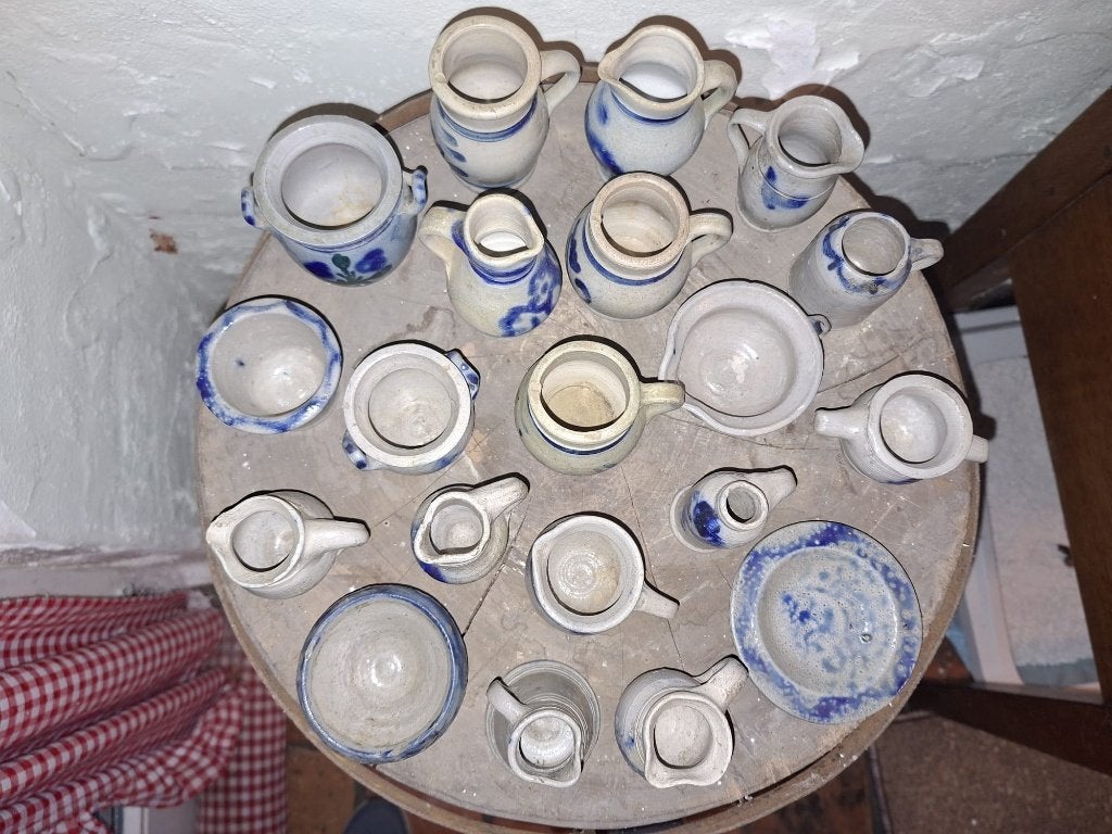 20 oude steengoed kruiken, begin 1900, Ophalen of Verzenden