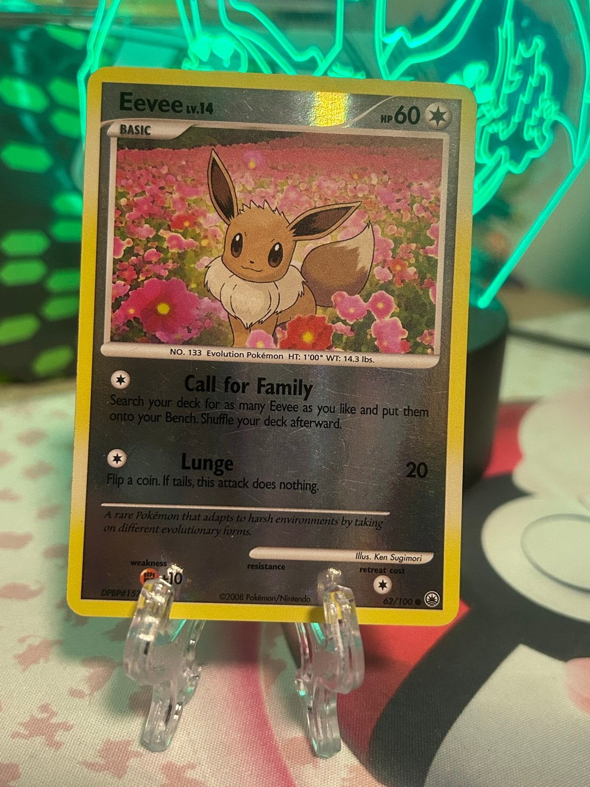 Pokémon Eevee LV.14 Basic Kaart (DPBP#121) - Zo goed als nie, Ophalen of Verzenden, Zo goed als nieuw, Losse kaart