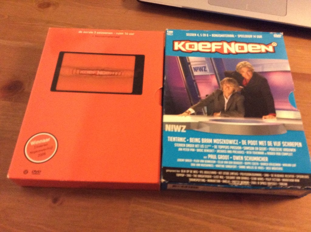 Koefnoen dvd boxen, seizoen 1-3 en seizoen 4-6 €7 per box, Cd's en Dvd's, Vanaf 12 jaar, Ophalen of Verzenden, Gebruikt, Tv-programma of Sketches