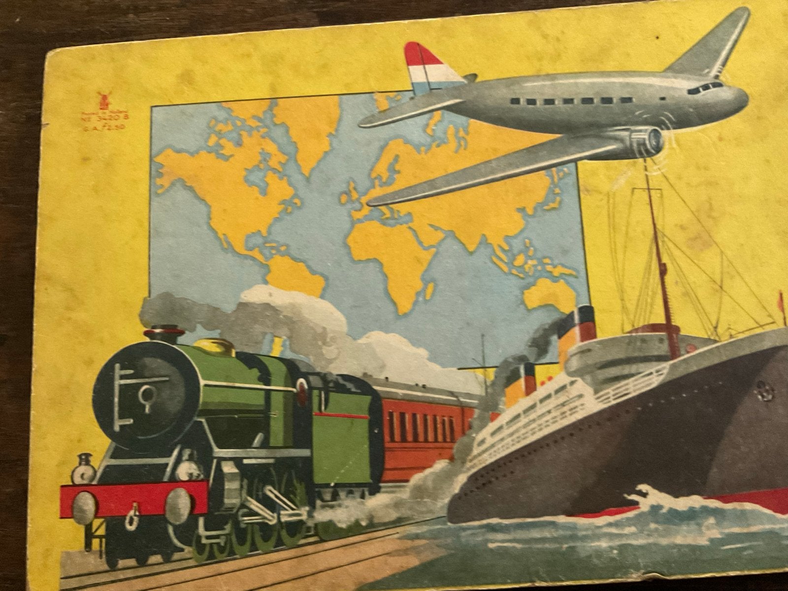 Vintage Pop-up Boek: Vervoer over de Wereld (Jaren '50), Ophalen of Verzenden, Gelezen