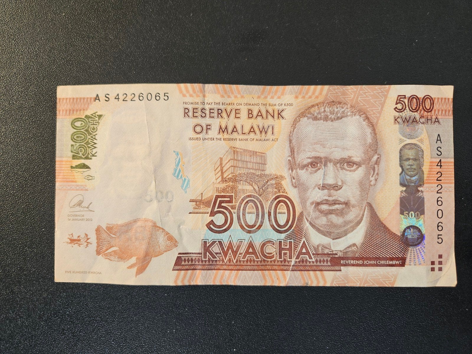 Malawi pick 61b 2013 plakband, Postzegels en Munten, Verzenden, Overige landen, Los biljet