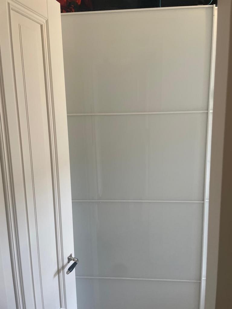 PAX glazen schuifdeuren met rails (100x236cm per deur ), Huis en Inrichting, Kasten | Kledingkasten, Ophalen, 200 cm of meer, 50 tot 100 cm