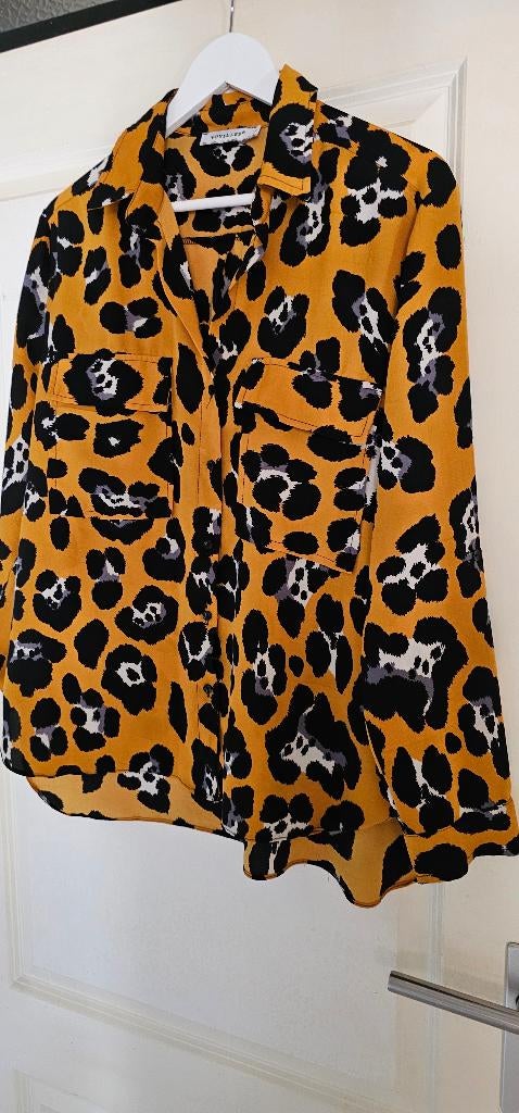 Blouse met lange mouwen, tijgerprint, maat 40., Ophalen of Verzenden, Zo goed als nieuw, Maat 38/40 (M), Geel