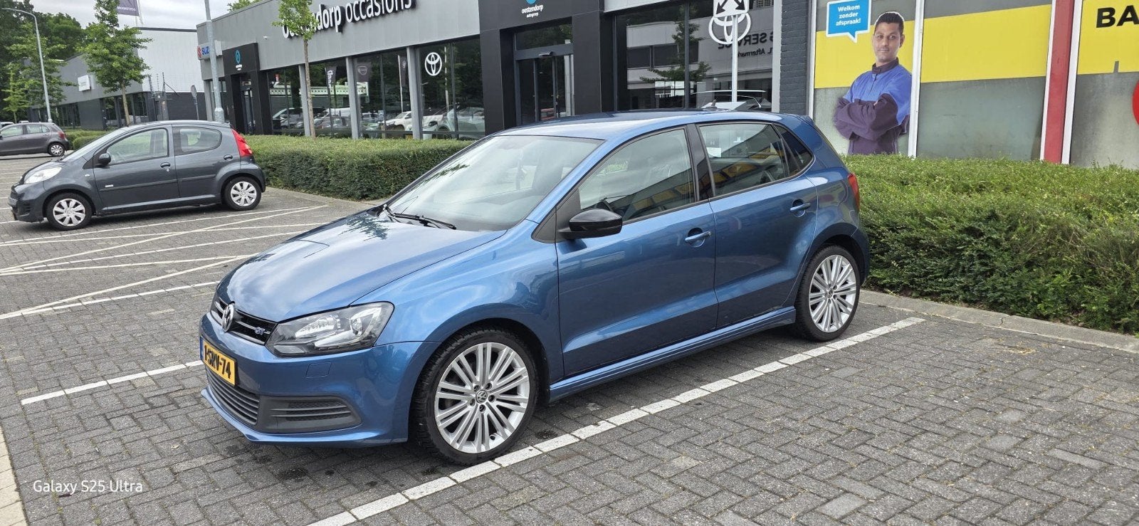 Volkswagen Polo 1.4 TSI GT/Automaat/5-Deurs/Leer, Auto's, 1116 kg, 4 cilinders, Blauw, Start-stop-systeem