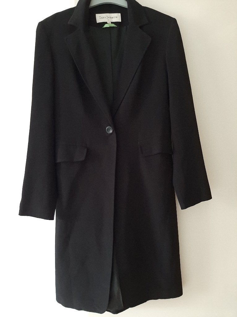 TARA JARMON lange blazer maat 36 kleur zwart, Kleding | Dames, Verzenden, Tara Jarmon, Zwart, Zo goed als nieuw