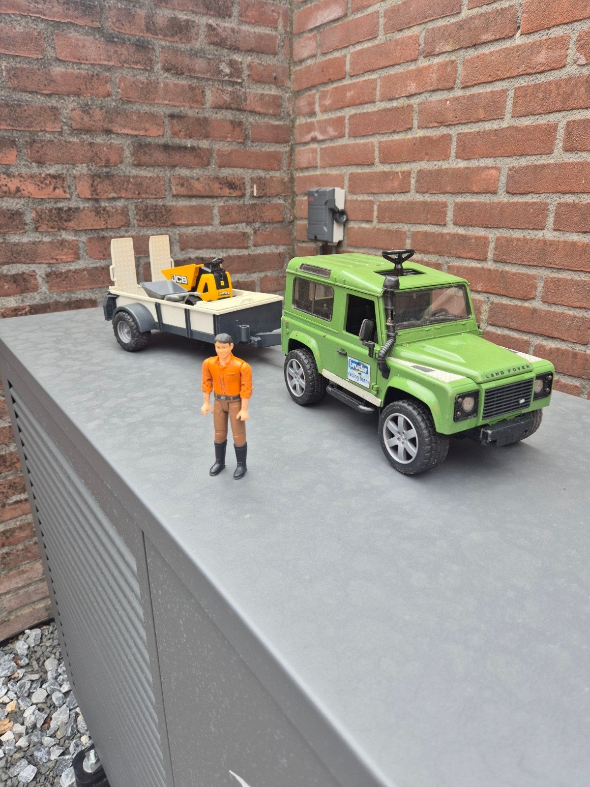 Brüder auto met kar en vervoerwagen., Ophalen of Verzenden, Nieuw, Auto, Overige merken