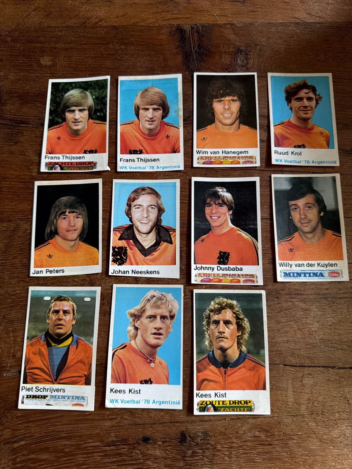Voetbalplaatjes WK 1978 Mintina Gilda - 10 stuks, Ophalen of Verzenden, Gebruikt, Overige binnenlandse clubs, Poster, Plaatje of Sticker