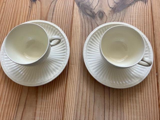 Set van 2 Wedgwood Edme theekopjes met schotel, Ophalen, Gebruikt, Wedgwood, Kop(pen) en/of Schotel(s)